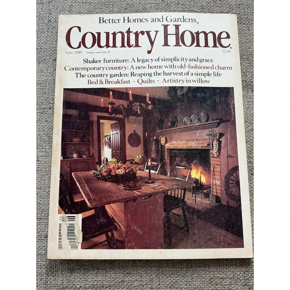 80s Vintage Better Homes & Gardens COUNTRY HOME Cottage Core Magazine Furniture